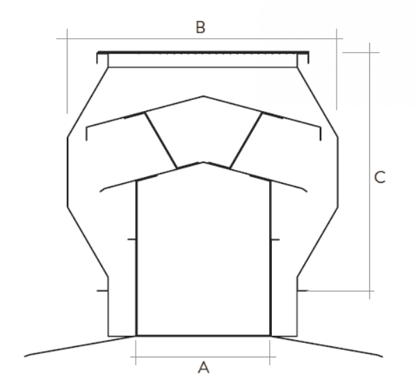 technical drawing of static ventridge