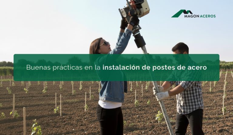 Buenas prácticas en la instalación de postes de acero en viñedos