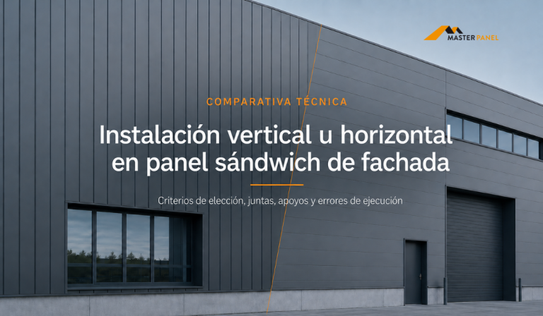 Instalación vertical vs horizontal en panel sándwich fachada: criterios técnicos para su eelcción
