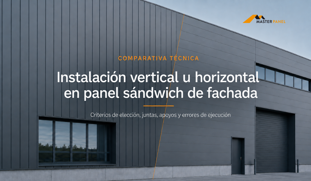 Instalación vertical vs horizontal en panel sándwich fachada